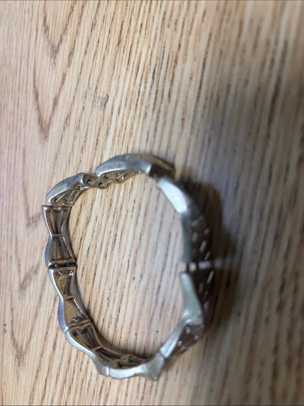 Women's Silver Link Bracelet - Polished Metal Statement